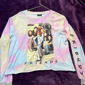 Friends crop long sleeve sweater